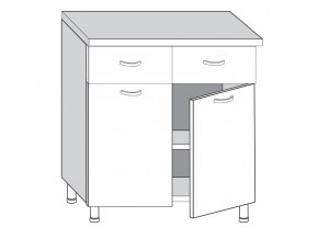 2.80.22 Шкаф-стол на 800мм с 2-я ящиками и 2-мя дверцами в Лабытнанги - labytnangi.magazinmebel.ru | фото