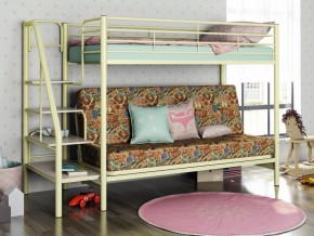 Двухъярусная кровать с диваном Мадлен 3 Слоновая кость-марки в Лабытнанги - labytnangi.magazinmebel.ru | фото - изображение 1