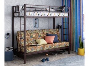 Двухъярусная кровать с диваном Мадлен Коричневая-марки в Лабытнанги - labytnangi.magazinmebel.ru | фото - изображение 1