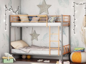 Двухъярусная кровать Севилья-2.01 комбо Серый/Оранжевый в Лабытнанги - labytnangi.magazinmebel.ru | фото - изображение 1
