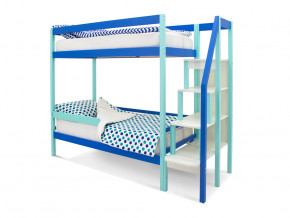 Двухъярусная кровать Svogen с бортиком мятно-синий в Лабытнанги - labytnangi.magazinmebel.ru | фото - изображение 1