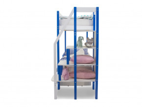 Двухъярусная кровать Svogen с ящиками и бортиком сине-белый в Лабытнанги - labytnangi.magazinmebel.ru | фото - изображение 3