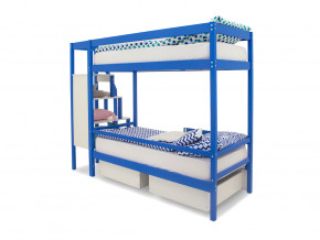 Двухъярусная кровать Svogen с ящиками и бортиком синий в Лабытнанги - labytnangi.magazinmebel.ru | фото - изображение 4