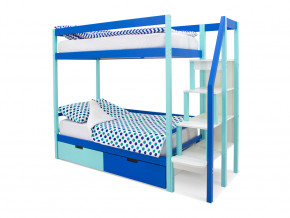 Двухъярусная кровать Svogen с ящиками мятно-синий в Лабытнанги - labytnangi.magazinmebel.ru | фото