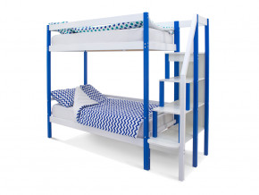 Двухъярусная кровать Svogen сине-белый в Лабытнанги - labytnangi.magazinmebel.ru | фото - изображение 1