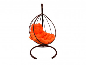 Кокон Капля без ротанга оранжевая подушка в Лабытнанги - labytnangi.magazinmebel.ru | фото