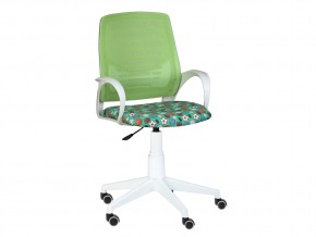 Кресло компьютерное Ирис white kids стандарт зеленый-Т-58 в Лабытнанги - labytnangi.magazinmebel.ru | фото - изображение 1