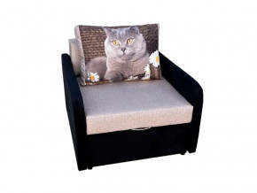 Кресло кровать Канзасик с подлокотниками кот с ромашками-2 в Лабытнанги - labytnangi.magazinmebel.ru | фото - изображение 1