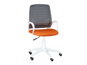 Кресло оператора Ирис white стандарт черный/оранжевый в Лабытнанги - labytnangi.magazinmebel.ru | фото