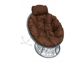 Кресло Папасан мини пружинка с ротангом коричневая подушка в Лабытнанги - labytnangi.magazinmebel.ru | фото