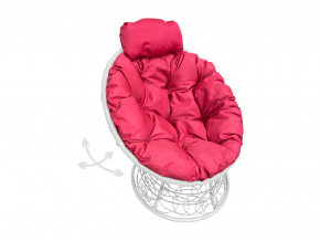 Кресло Папасан мини пружинка с ротангом красная подушка в Лабытнанги - labytnangi.magazinmebel.ru | фото - изображение 1