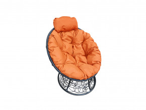 Кресло Папасан мини с ротангом оранжевая подушка в Лабытнанги - labytnangi.magazinmebel.ru | фото