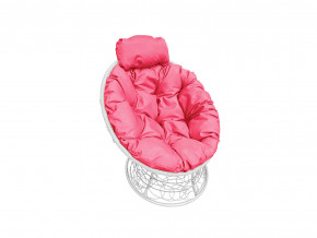 Кресло Папасан мини с ротангом розовая подушка в Лабытнанги - labytnangi.magazinmebel.ru | фото - изображение 1