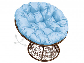 Кресло Папасан пружинка с ротангом голубая подушка в Лабытнанги - labytnangi.magazinmebel.ru | фото