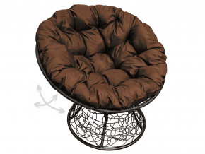 Кресло Папасан пружинка с ротангом коричневая подушка в Лабытнанги - labytnangi.magazinmebel.ru | фото