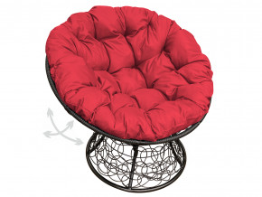 Кресло Папасан пружинка с ротангом красная подушка в Лабытнанги - labytnangi.magazinmebel.ru | фото