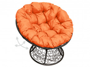 Кресло Папасан пружинка с ротангом оранжевая подушка в Лабытнанги - labytnangi.magazinmebel.ru | фото - изображение 1