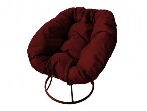 Кресло Пончик без ротанга бордовая подушка в Лабытнанги - labytnangi.magazinmebel.ru | фото - изображение 1