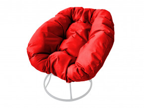 Кресло Пончик без ротанга красная подушка в Лабытнанги - labytnangi.magazinmebel.ru | фото