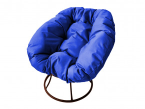 Кресло Пончик без ротанга синяя подушка в Лабытнанги - labytnangi.magazinmebel.ru | фото - изображение 1