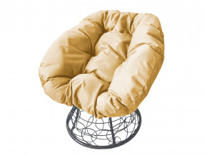 Кресло Пончик с ротангом бежевая подушка в Лабытнанги - labytnangi.magazinmebel.ru | фото
