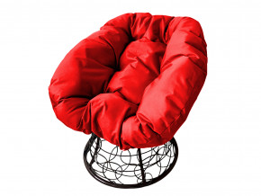 Кресло Пончик с ротангом красная подушка в Лабытнанги - labytnangi.magazinmebel.ru | фото