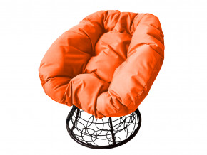 Кресло Пончик с ротангом оранжевая подушка в Лабытнанги - labytnangi.magazinmebel.ru | фото