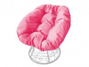Кресло Пончик с ротангом розовая подушка в Лабытнанги - labytnangi.magazinmebel.ru | фото