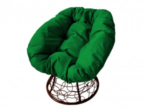 Кресло Пончик с ротангом зелёная подушка в Лабытнанги - labytnangi.magazinmebel.ru | фото - изображение 1