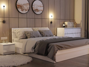 Кровать 1400 Челси Белый глянец в Лабытнанги - labytnangi.magazinmebel.ru | фото - изображение 2