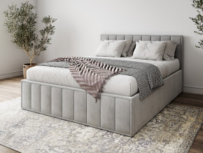 Кровать 1400 Лана серый велюр в Лабытнанги - labytnangi.magazinmebel.ru | фото - изображение 1