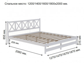 Кровать 2-х спальная Аист-8 Классика белый 1400х2000 мм в Лабытнанги - labytnangi.magazinmebel.ru | фото - изображение 2