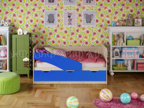 Кровать Бабочки 1600 Синий в Лабытнанги - labytnangi.magazinmebel.ru | фото - изображение 1