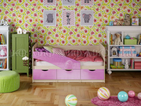 Кровать Бабочки 1600 Сиреневый металлик в Лабытнанги - labytnangi.magazinmebel.ru | фото