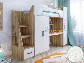 Кровать чердак Тея с пеналом с фасадом для рисования феритейл в Лабытнанги - labytnangi.magazinmebel.ru | фото - изображение 1