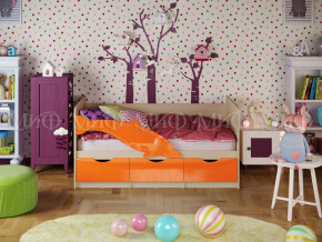 Кровать Дельфин-1 1600 Оранжевый металлик в Лабытнанги - labytnangi.magazinmebel.ru | фото - изображение 1