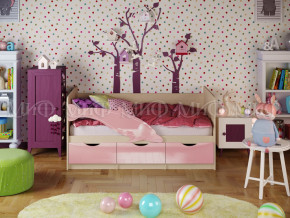 Кровать Дельфин-1 1600 Розовый металлик в Лабытнанги - labytnangi.magazinmebel.ru | фото