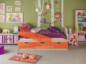 Кровать Дельфин 1600 Оранжевый металлик в Лабытнанги - labytnangi.magazinmebel.ru | фото - изображение 1