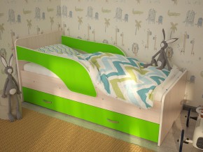 Кровать детская Максимка млечный дуб-лайм в Лабытнанги - labytnangi.magazinmebel.ru | фото