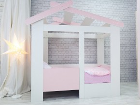 Кровать детская Теремок без ящика розовая в Лабытнанги - labytnangi.magazinmebel.ru | фото