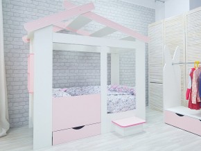 Кровать детская Теремок без ящика розовая в Лабытнанги - labytnangi.magazinmebel.ru | фото - изображение 2