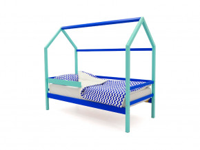 Кровать-домик Svogen с бортиком мятно-синий в Лабытнанги - labytnangi.magazinmebel.ru | фото
