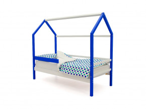 Кровать-домик Svogen с бортиком сине-белый в Лабытнанги - labytnangi.magazinmebel.ru | фото - изображение 1