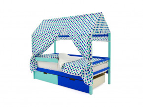 Кровать-домик Svogen с ящиками и бортиком мятно-синий в Лабытнанги - labytnangi.magazinmebel.ru | фото - изображение 5