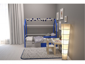 Кровать-домик Svogen с ящиками и бортиком сине-белый в Лабытнанги - labytnangi.magazinmebel.ru | фото - изображение 6