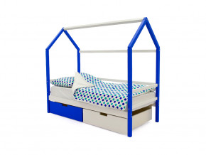 Кровать-домик Svogen с ящиками сине-белый в Лабытнанги - labytnangi.magazinmebel.ru | фото - изображение 1