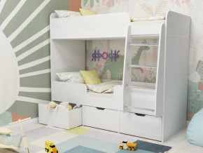 Кровать двухъярусная Малыш двойняшка белый в Лабытнанги - labytnangi.magazinmebel.ru | фото