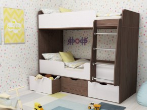 Кровать двухъярусная Малыш двойняшка бодега-белый в Лабытнанги - labytnangi.magazinmebel.ru | фото - изображение 1