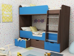 Кровать двухъярусная Малыш двойняшка бодега-голубой в Лабытнанги - labytnangi.magazinmebel.ru | фото - изображение 1