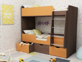 Кровать двухъярусная Малыш двойняшка бодега-оранжевый в Лабытнанги - labytnangi.magazinmebel.ru | фото - изображение 1